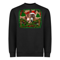 Black christmas donkeys Heavyweight Sweatshirt - Jasminsmagicworld