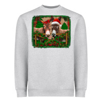 Heather Grey christmas donkeys Heavyweight Sweatshirt - Jasminsmagicworld