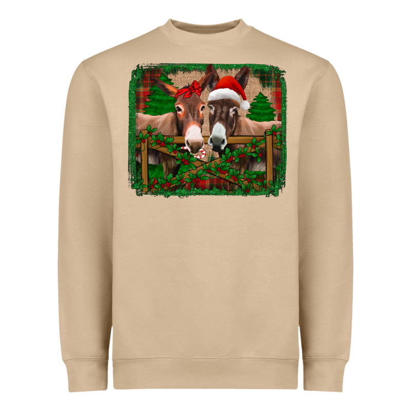 Christmas Donkeys Heavyweight Sweatshirt by Jasminsmagicworld | Teevron