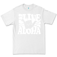 White vintage live aloha state hawaiian islands shaka hawaii maui pullover h Premium Tee - linhVisuals