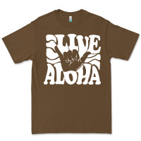 Vintage Live Aloha State Hawaiian Islands Shaka Hawaii Maui Pullover H Premium Tee | Teevron