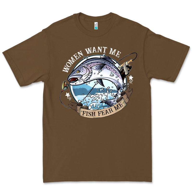 Funny Women Want Me, Fish Fishing Fear T Shirt Premium Tee by linhVisuals | Teevron