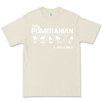 Bone dog pomeranian cute dog puppy pet black paw Premium Tee - linhVisuals