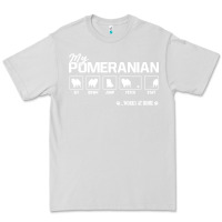 Dove Grey dog pomeranian cute dog puppy pet black paw Premium Tee - linhVisuals