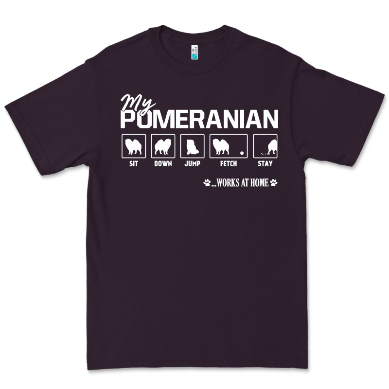 Dog Pomeranian Cute Dog Puppy Pet Black Paw Premium Tee by linhVisuals | Teevron