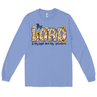 Colony Blue the lord is my light and my salvation Long Sleeve Tee - CowhideDigitalArt
