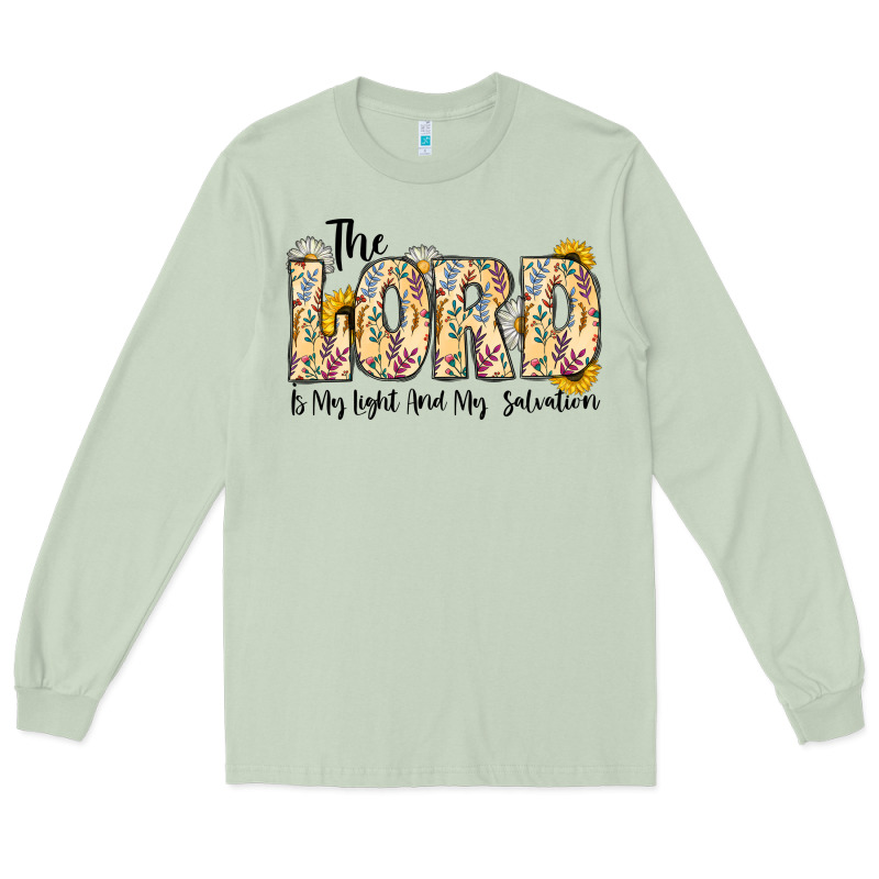 The Lord Is My Light And My Salvation Long Sleeve Tee by CowhideDigitalArt | Teevron