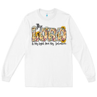 White the lord is my light and my salvation Long Sleeve Tee - CowhideDigitalArt