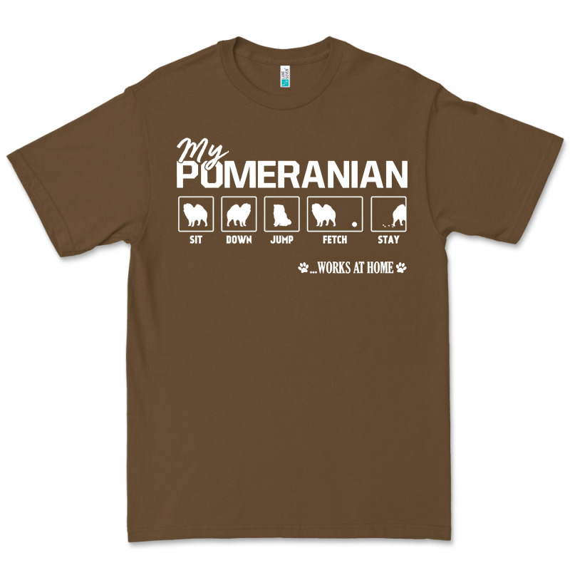 Dog Pomeranian Cute Dog Puppy Pet Black Paw Premium Tee by linhVisuals | Teevron