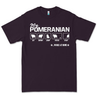 Plum dog pomeranian cute dog puppy pet black paw Premium Tee - linhVisuals