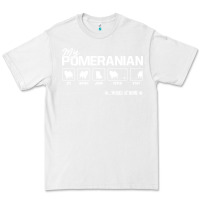 White dog pomeranian cute dog puppy pet black paw Premium Tee - linhVisuals