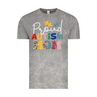 Cloud Rock Proud Autism Mom Leopard Pattern Design Autism Awa Vintage Tee - CowhideDigitalArt