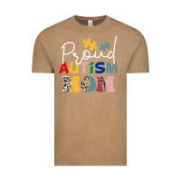 Vintage Coffee Proud Autism Mom Leopard Pattern Design Autism Awa Vintage Tee - CowhideDigitalArt