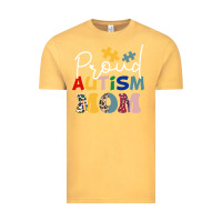 Vintage Mustard Proud Autism Mom Leopard Pattern Design Autism Awa Vintage Tee - CowhideDigitalArt
