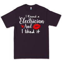 Plum i kissed an electrician and i liked it for girlfriend wife pullover ho Premium Tee - linhVisuals