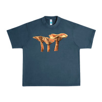 Midnight Navy Lactarius Rufus Mushroom Illustrations Urban Heavy Tee - LillyAllenDesigns