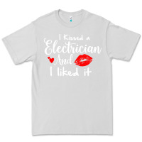 Dove Grey i kissed an electrician and i liked it for girlfriend wife pullover ho Premium Tee - linhVisuals