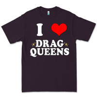 Plum i love drag queens  i heart drag queens t shirt Premium Tee - linhVisuals