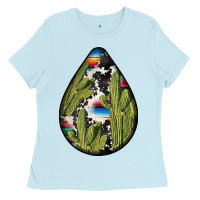 Baby Blue mexican teardrop  3 Ladies Tee - BundleAndBundleShop
