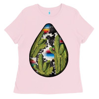 Bubblegum Pink mexican teardrop  3 Ladies Tee - BundleAndBundleShop