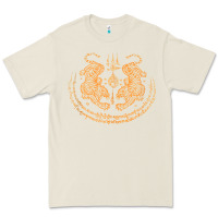 Bone twin tiger sak yant tattoo muay thai thailand martial art tank top Premium Tee - linhVisuals
