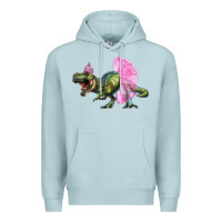 Blue Mist balerina t rex dinosaur with tutu Premium Hoodie - Artiststas