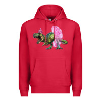 Cardinal balerina t rex dinosaur with tutu Premium Hoodie - Artiststas