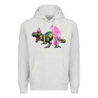 Dove Grey balerina t rex dinosaur with tutu Premium Hoodie - Artiststas