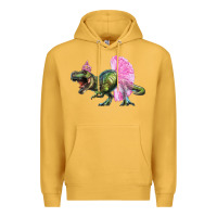 Mustard balerina t rex dinosaur with tutu Premium Hoodie - Artiststas