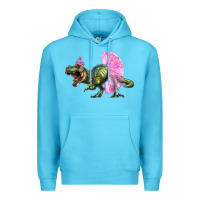 Ocean Blue balerina t rex dinosaur with tutu Premium Hoodie - Artiststas