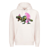 Pale Pink balerina t rex dinosaur with tutu Premium Hoodie - Artiststas
