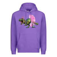 Purple balerina t rex dinosaur with tutu Premium Hoodie - Artiststas