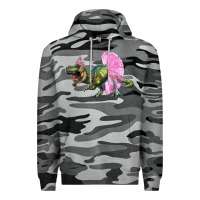 Slate Camo balerina t rex dinosaur with tutu Premium Hoodie - Artiststas