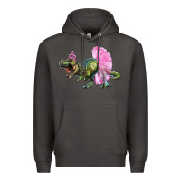 Smoke balerina t rex dinosaur with tutu Premium Hoodie - Artiststas