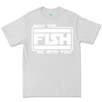 Dove Grey May The Fish Be With You Fishing3 Premium Tee - linhVisuals