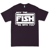 Plum May The Fish Be With You Fishing3 Premium Tee - linhVisuals