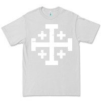 Dove Grey crusader cross of jerusalem Premium Tee - linhVisuals