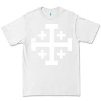 White crusader cross of jerusalem Premium Tee - linhVisuals