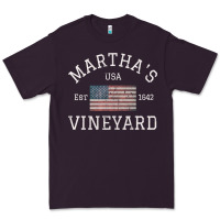 Plum martha's vineyard massachusetts american flag usa vintage pullover hoo Premium Tee - linhVisuals