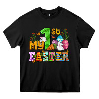 Black Easter Day My first Easter with eggs and rabbits Heavy Core Tee - OliviaCreatesArt