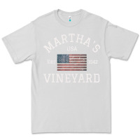 Dove Grey martha's vineyard massachusetts american flag usa vintage pullover hoo Premium Tee - linhVisuals