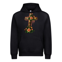Black Flower Cross Urban Hoodie - Jasminsmagicworld