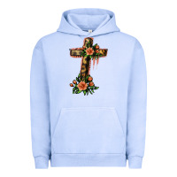 Flower Cross Urban Hoodie | Teevron