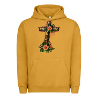 Pigment Peanut Butter Flower Cross Urban Hoodie - Jasminsmagicworld