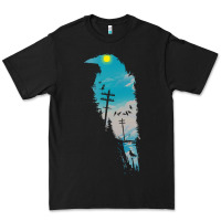 Black raven t  shirt the raven t  shirt Premium Tee - linhVisuals