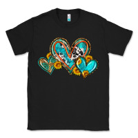 Black western leopard turquoise cowhide hearts olivia Classic Tee - OliviaCreatesArt