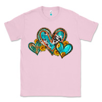 Bubblegum Pink western leopard turquoise cowhide hearts olivia Classic Tee - OliviaCreatesArt