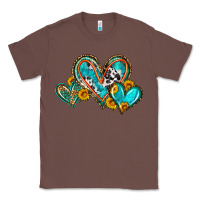 Chestnut western leopard turquoise cowhide hearts olivia Classic Tee - OliviaCreatesArt