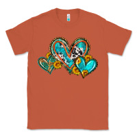 Copper western leopard turquoise cowhide hearts olivia Classic Tee - OliviaCreatesArt