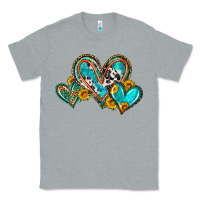 Heather Grey western leopard turquoise cowhide hearts olivia Classic Tee - OliviaCreatesArt